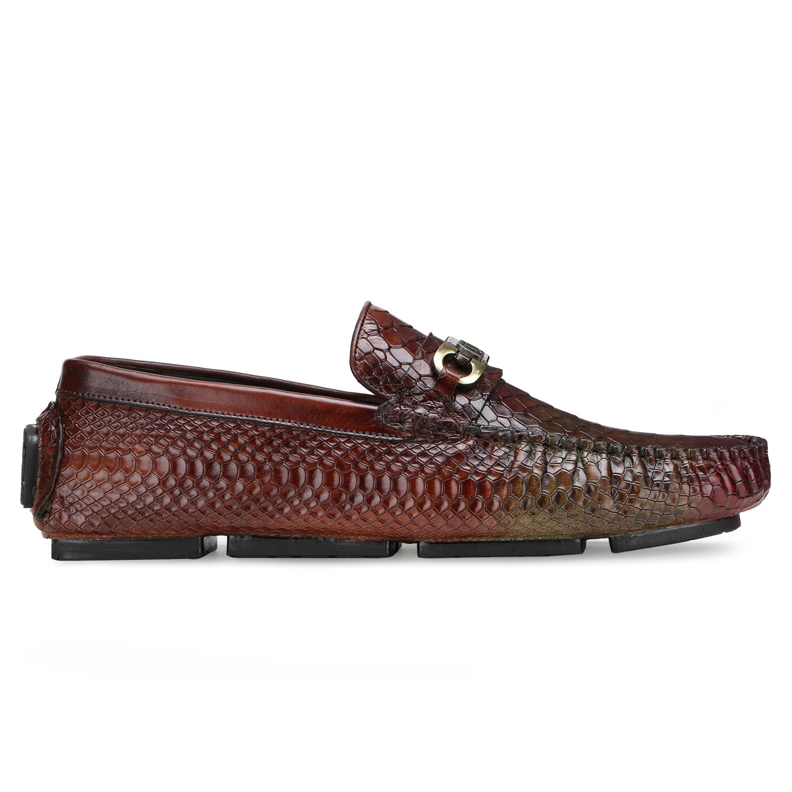 Piton Moccasins In Brown with a hint of Olive