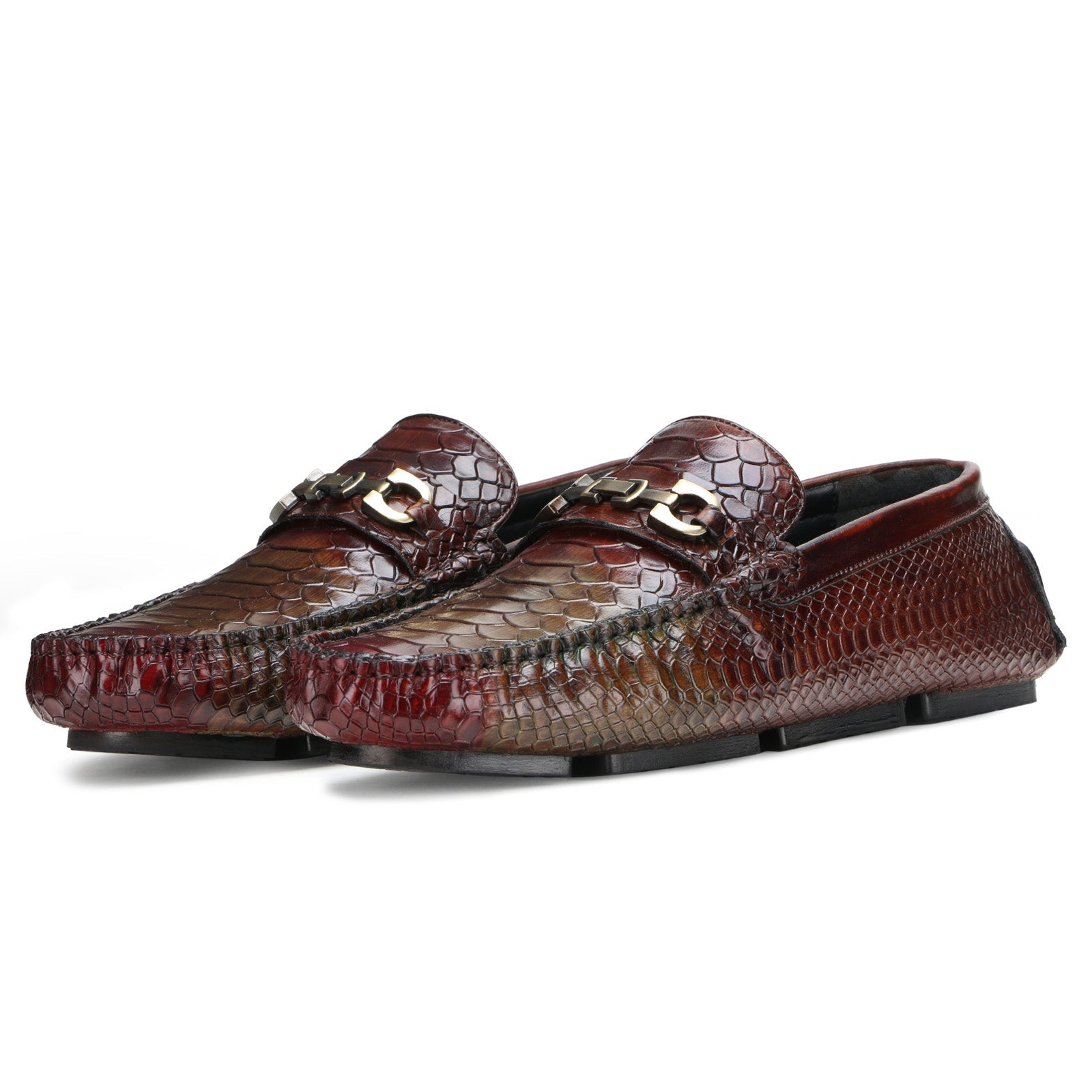 Piton Moccasins In Brown with a hint of Olive