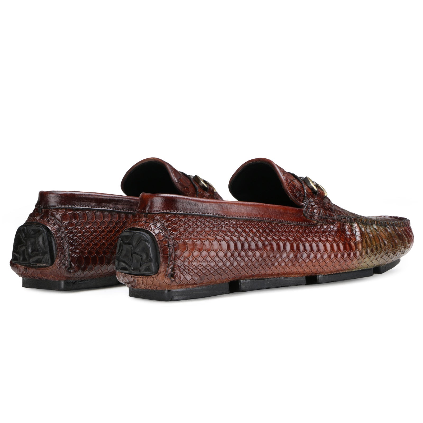 Piton Moccasins In Brown with a hint of Olive