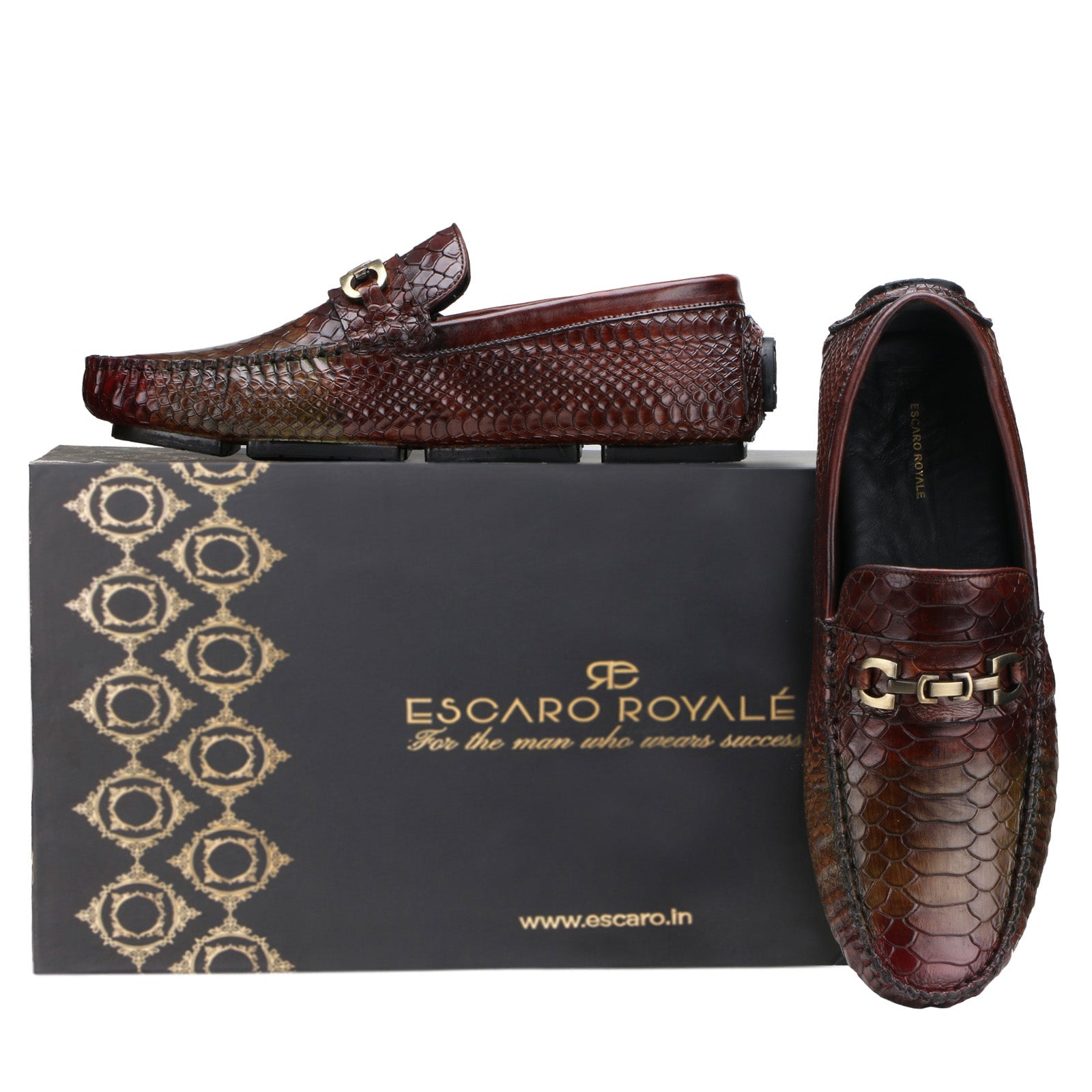 Piton Moccasins In Brown with a hint of Olive