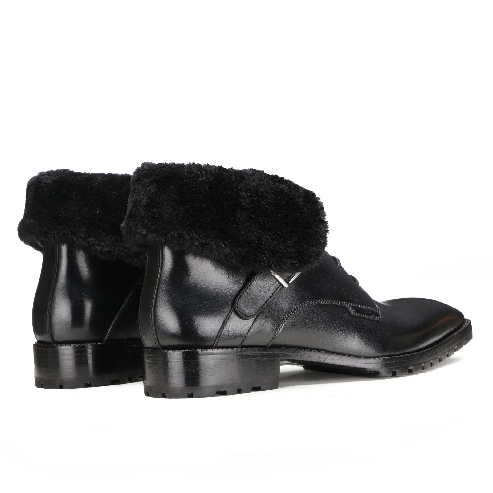 Stalwart Black Designer Fur Boots