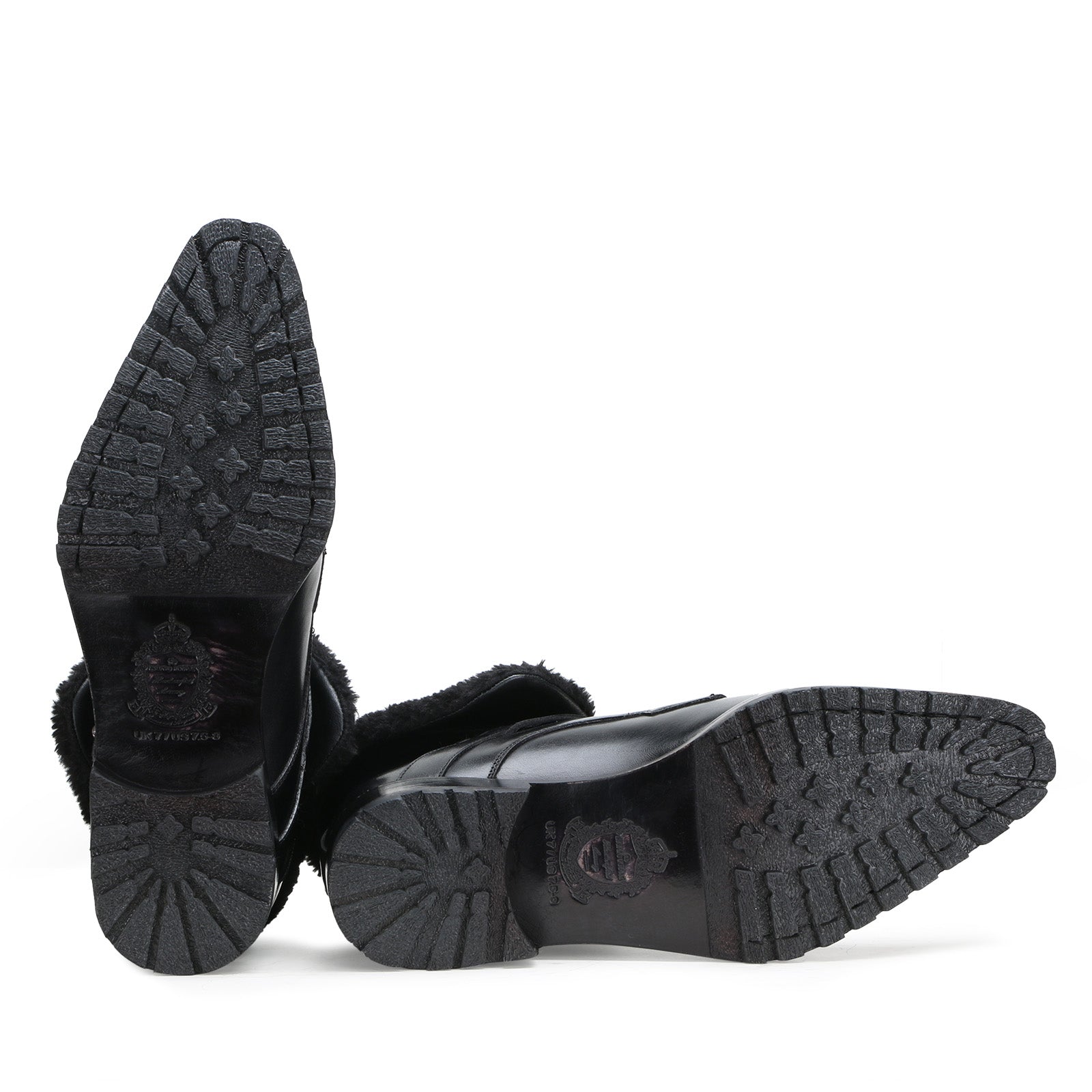 Stalwart Black Designer Fur Boots