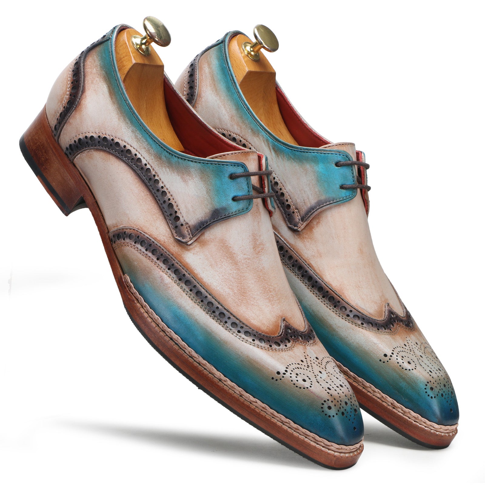 Escaro Royale Handmade Premium Derby Shoes (Gilardo, Grey)