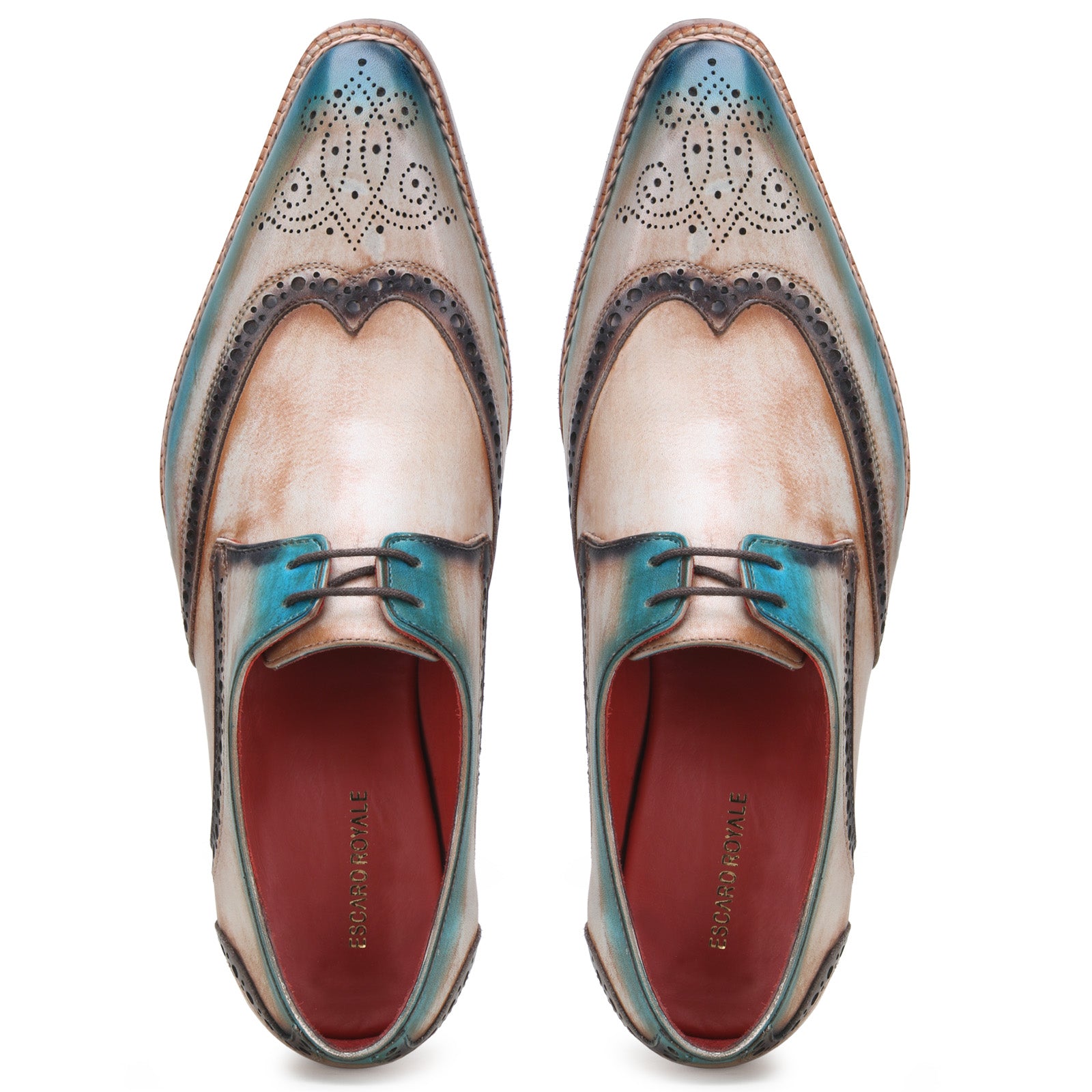 Escaro Royale Handmade Premium Derby Shoes (Gilardo, Grey)