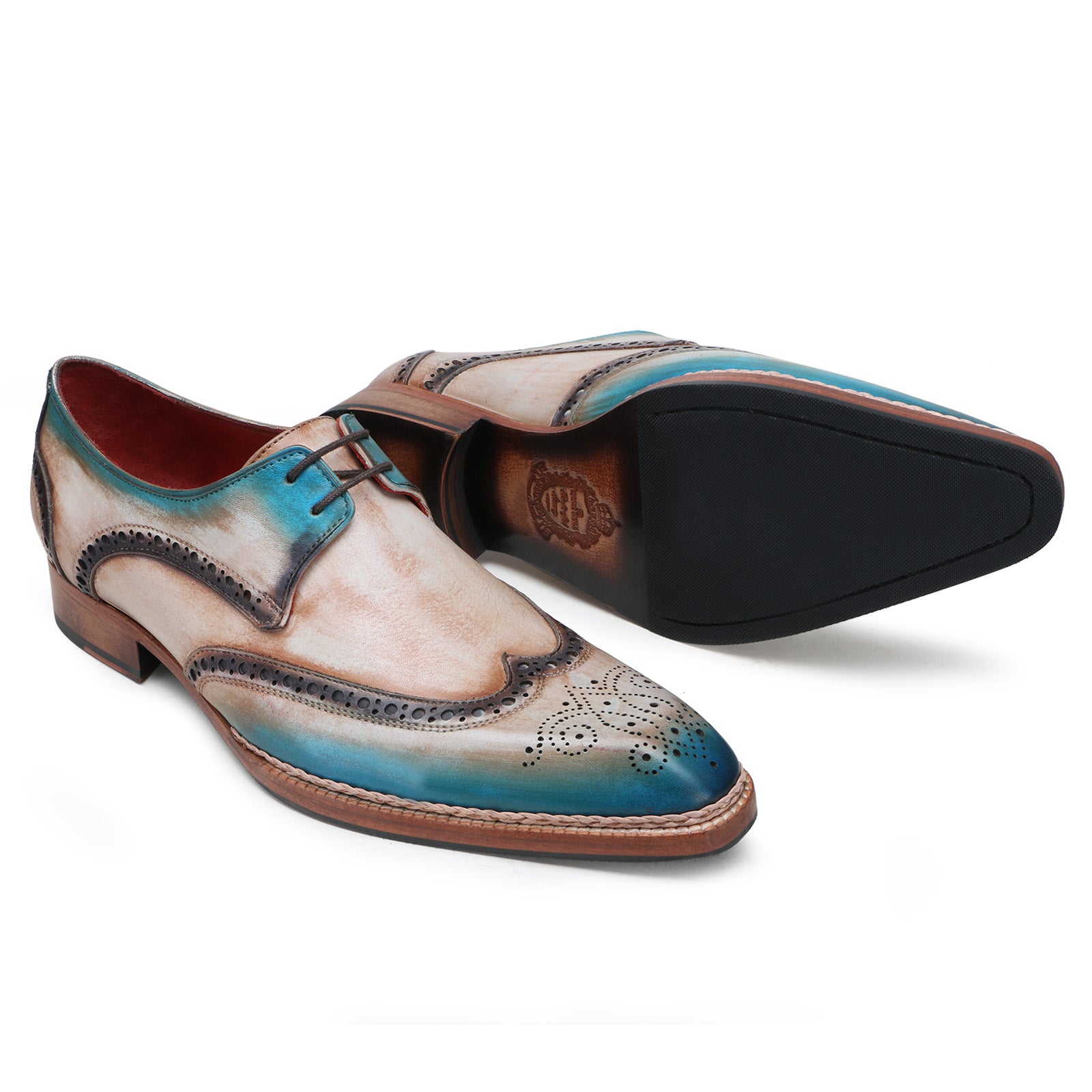 Escaro Royale Handmade Premium Derby Shoes (Gilardo, Grey)