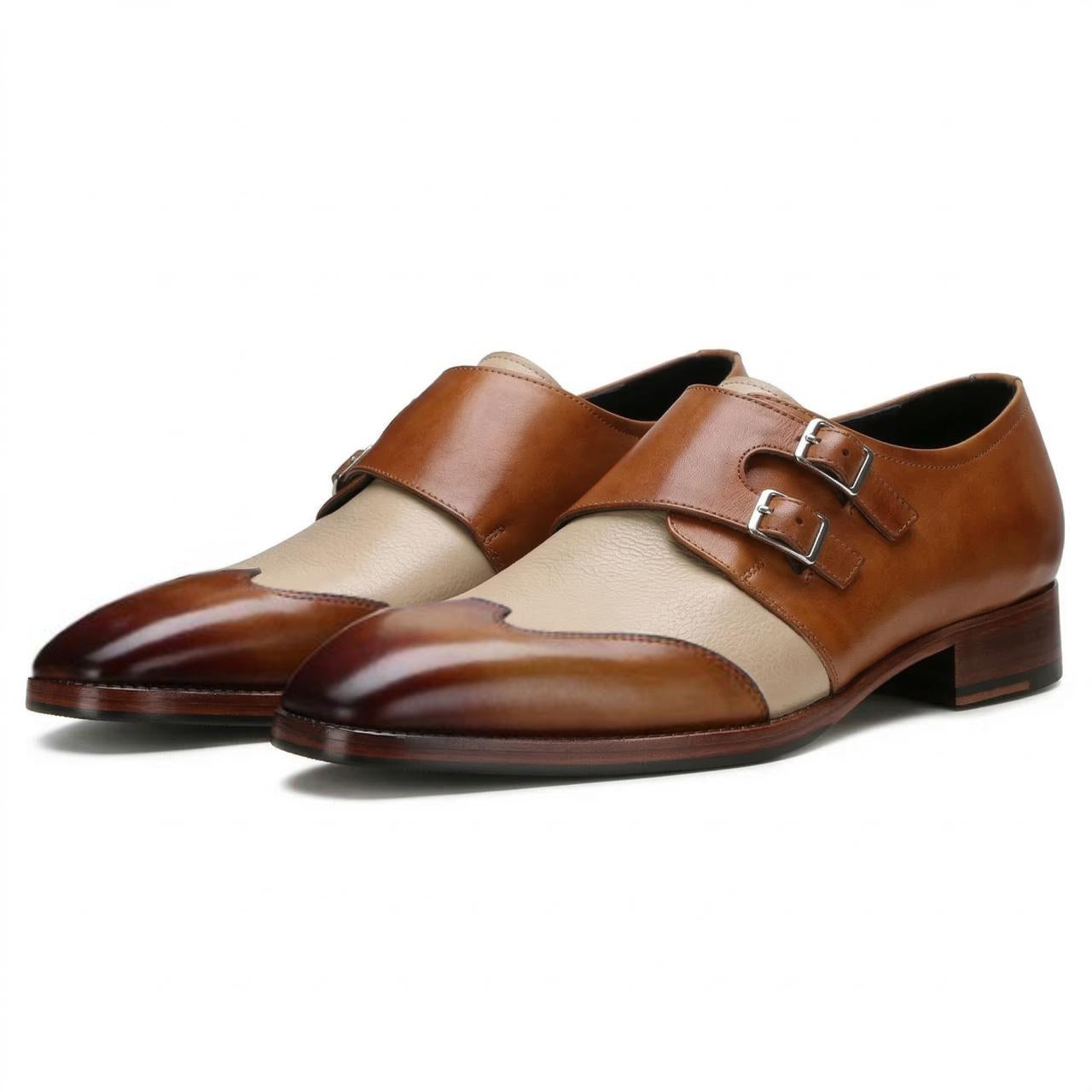 Escaro Royale Modevo Designer Double Monk in Tan