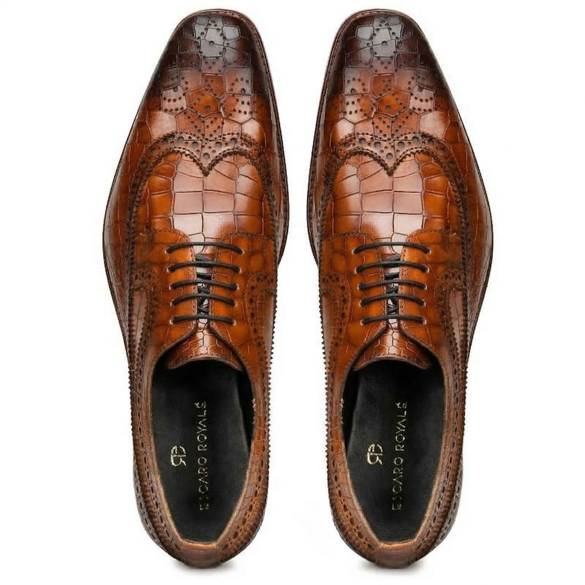 Myrtle Designer Brogues in Cognac Tan