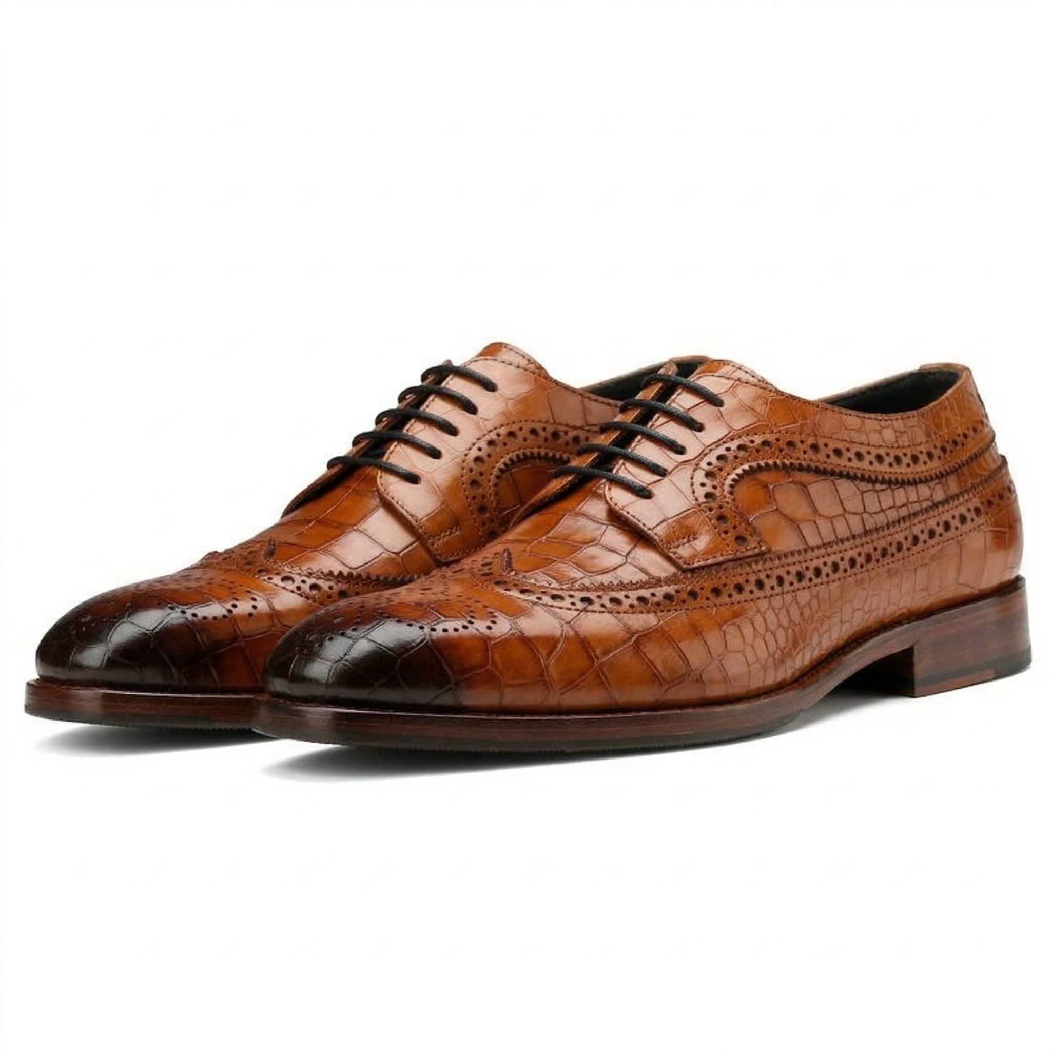 Myrtle Designer Brogues in Cognac Tan