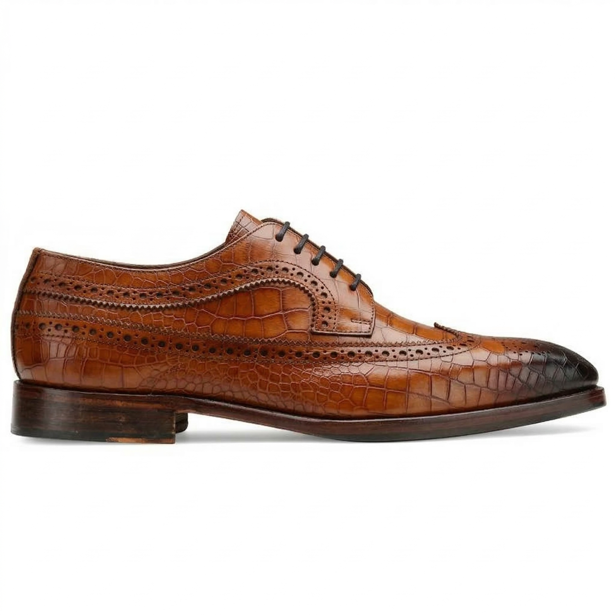 Myrtle Designer Brogues in Cognac Tan