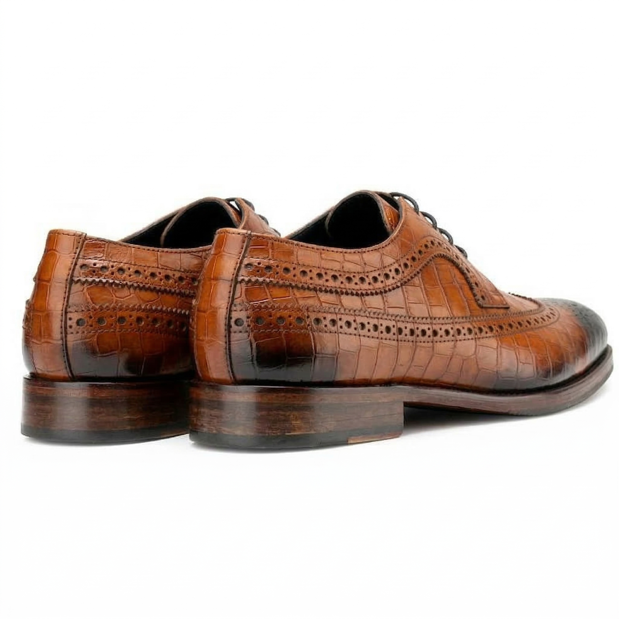 Myrtle Designer Brogues in Cognac Tan