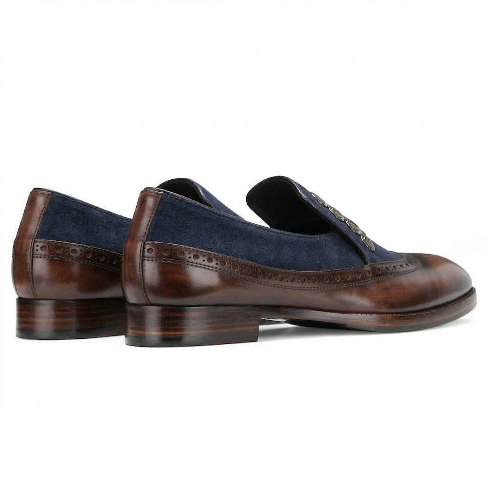 Nimbus Slipons in Brown-Blue