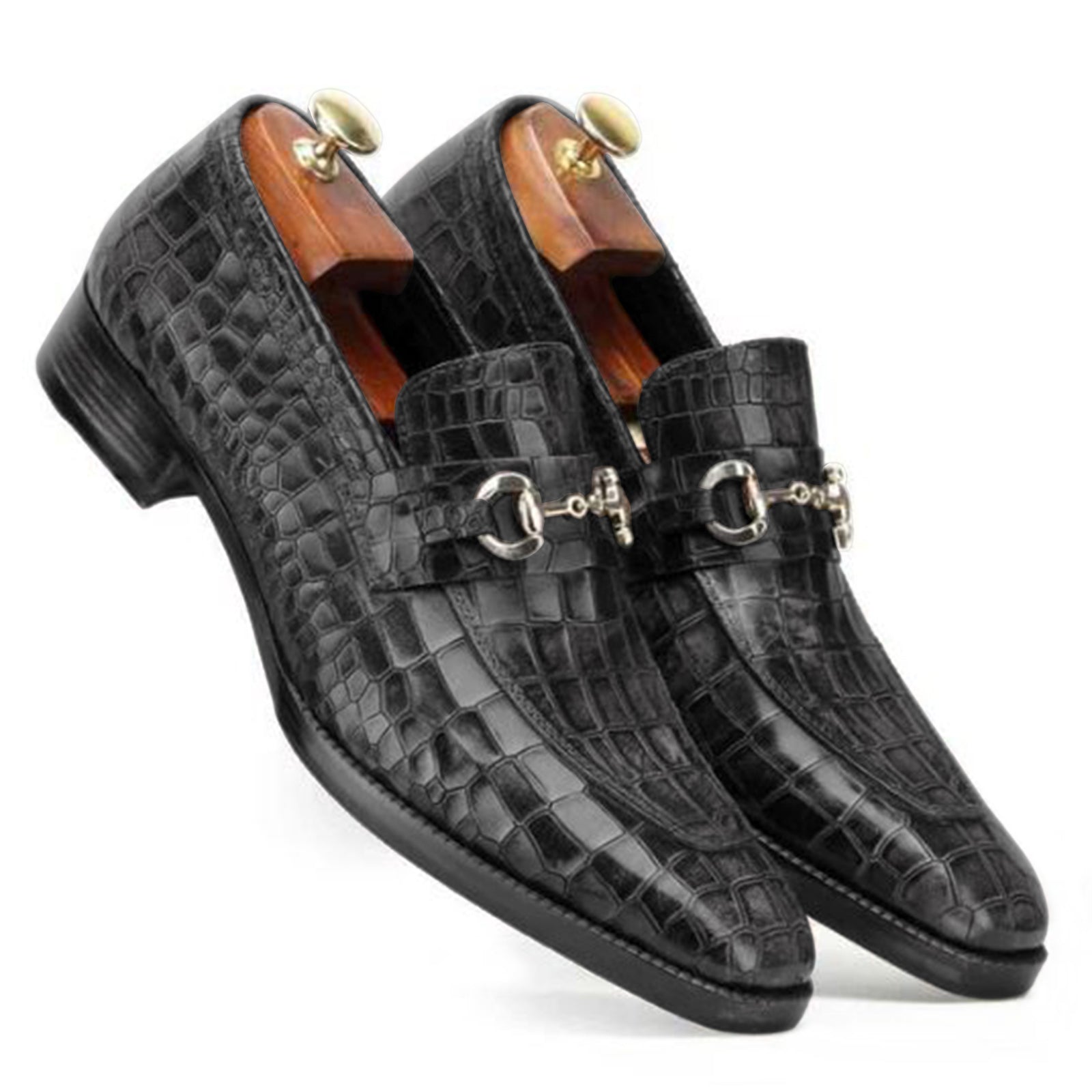 Garett Horsebit Loafers in Black