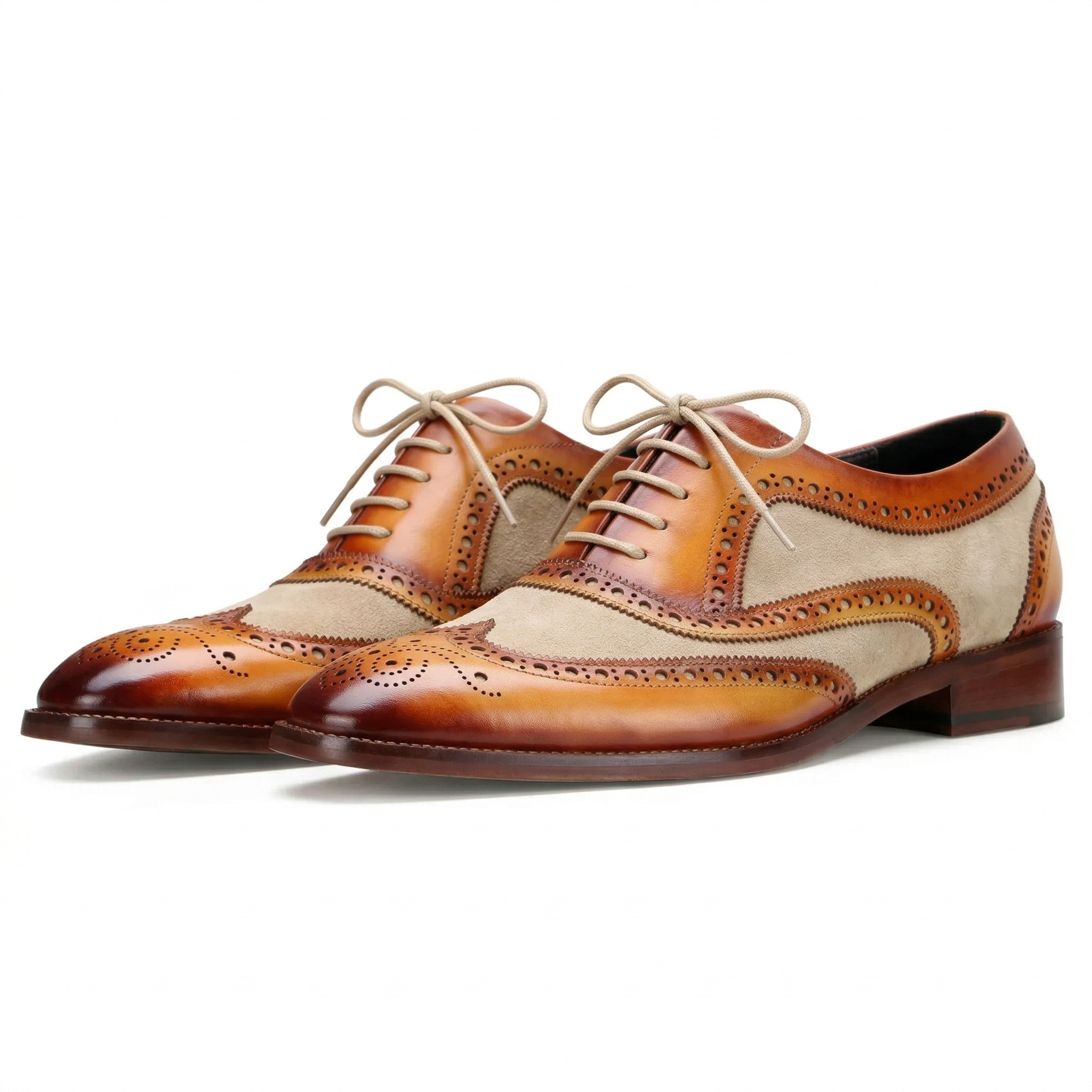 TanBeige Wingtip London Brogues