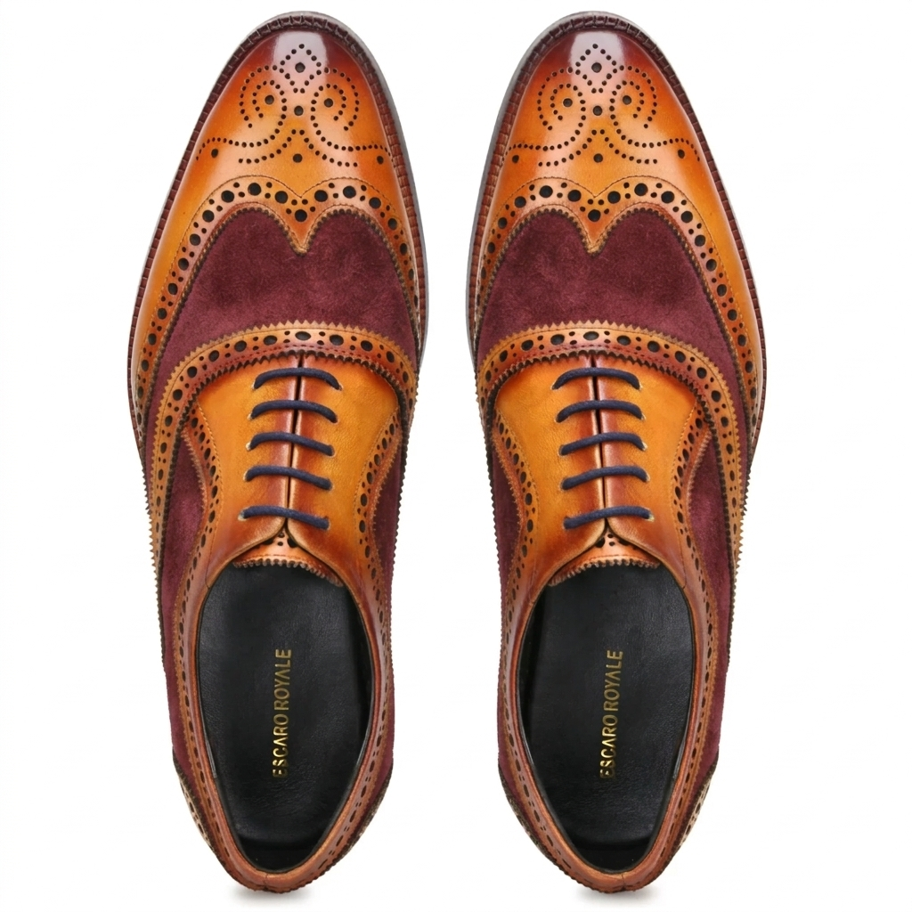 TanRed Wingtip London Brogues