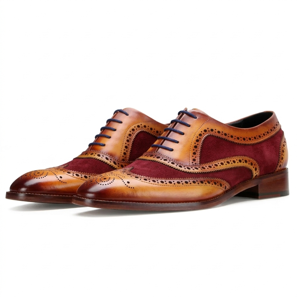 TanRed Wingtip London Brogues
