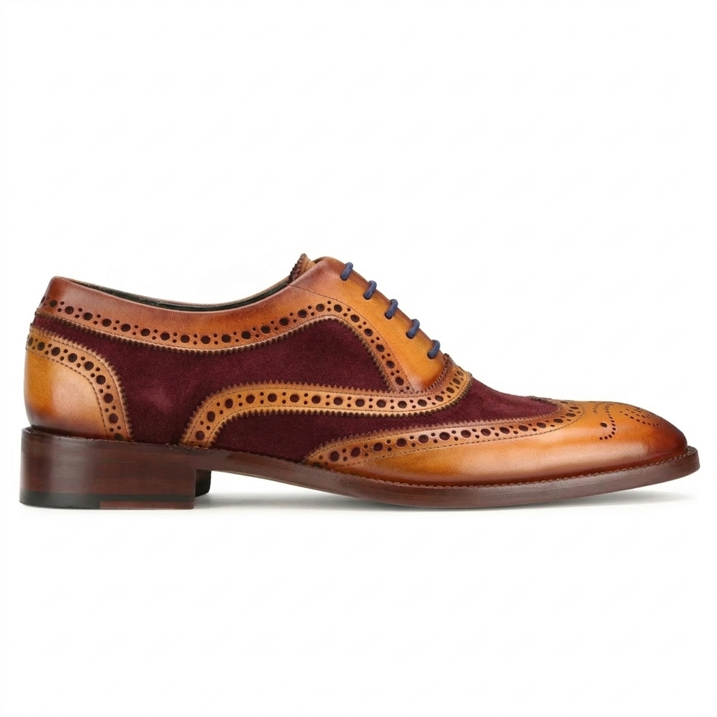 TanRed Wingtip London Brogues
