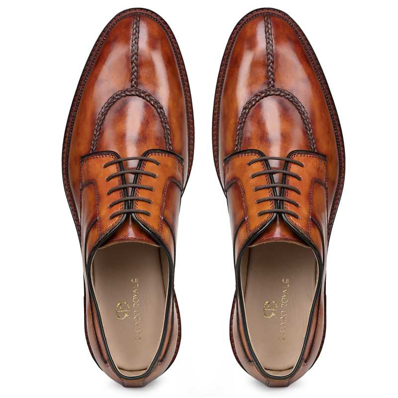 Angus Split Toe Derby Shoes in Tan