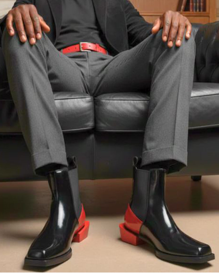 Escaro Royale Blackridge SquareToe Chelsea Boots in Black