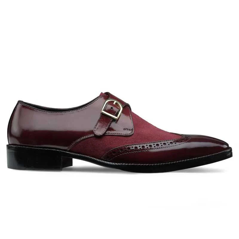 Frederick Wingtip Monks in Wine Ox Red