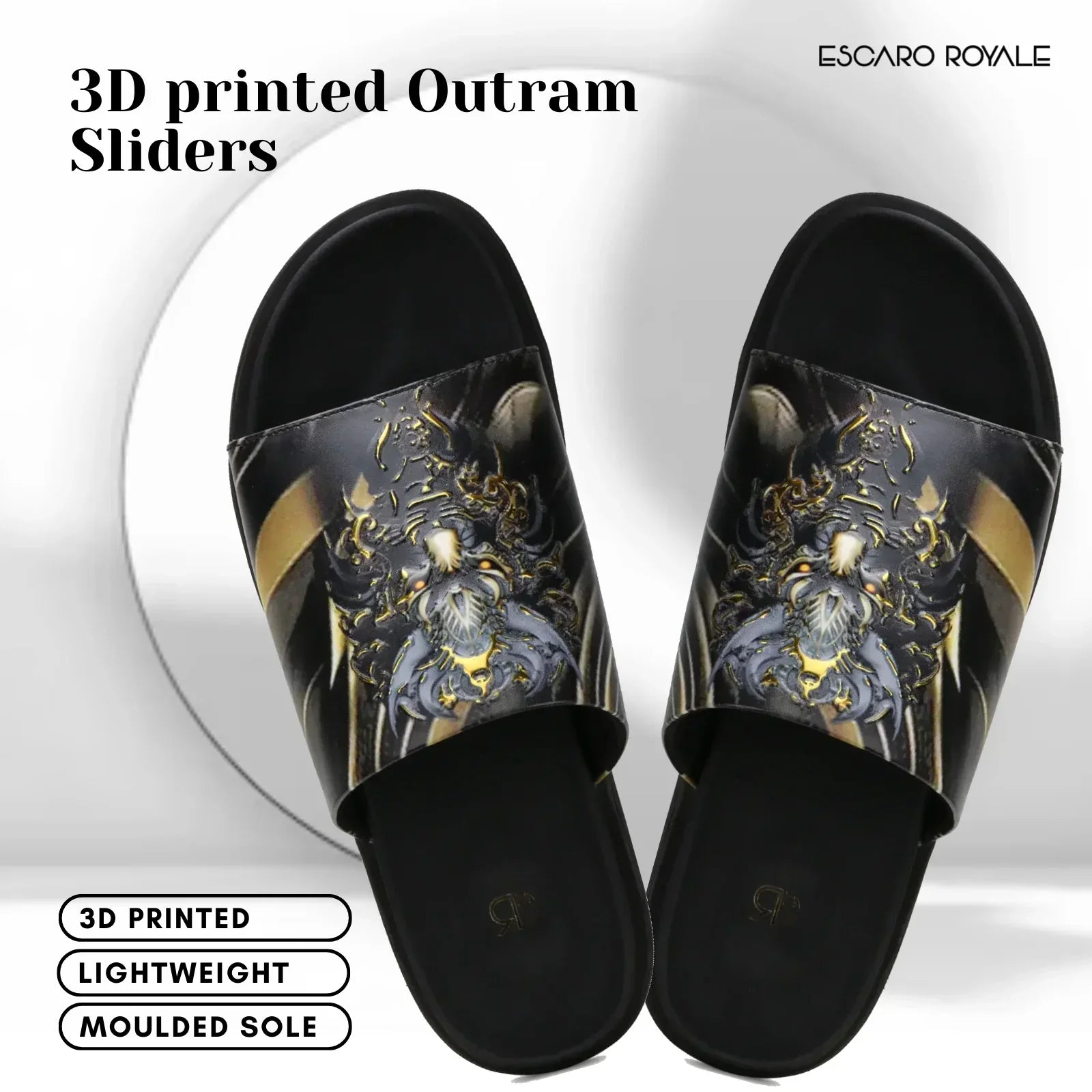 The Outram 3D Printed Slippers In Grey