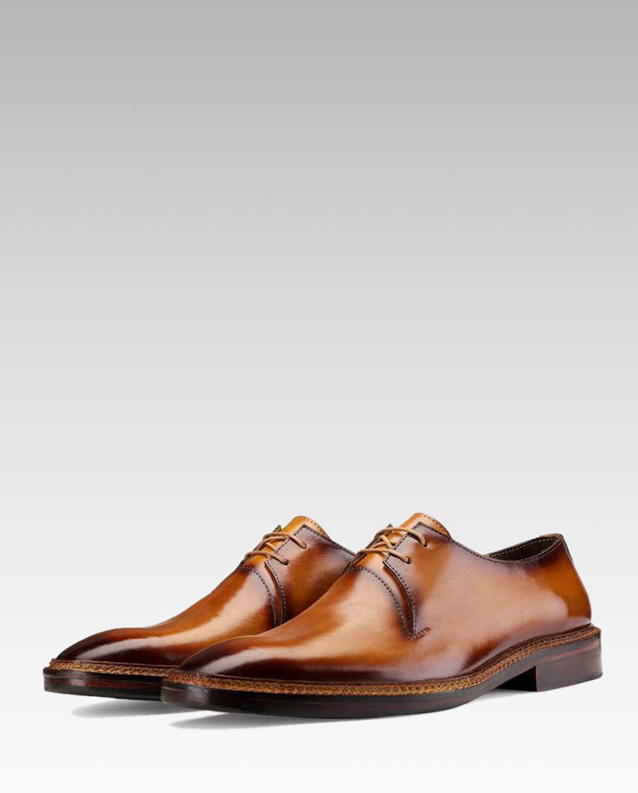 Baron Patina Dress Shoes In Tan