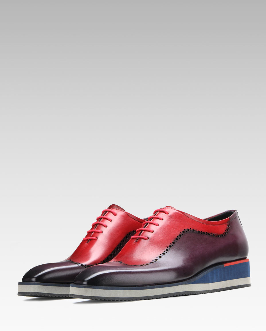 Saxton AirFlexLite Oxford Shoes - Red Purple