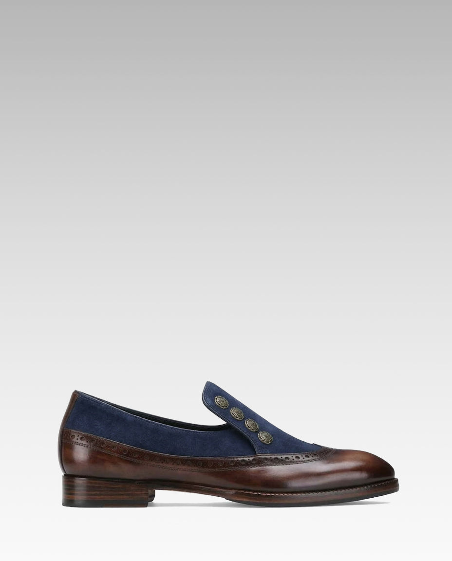 Nimbus Slipons in Brown-Blue