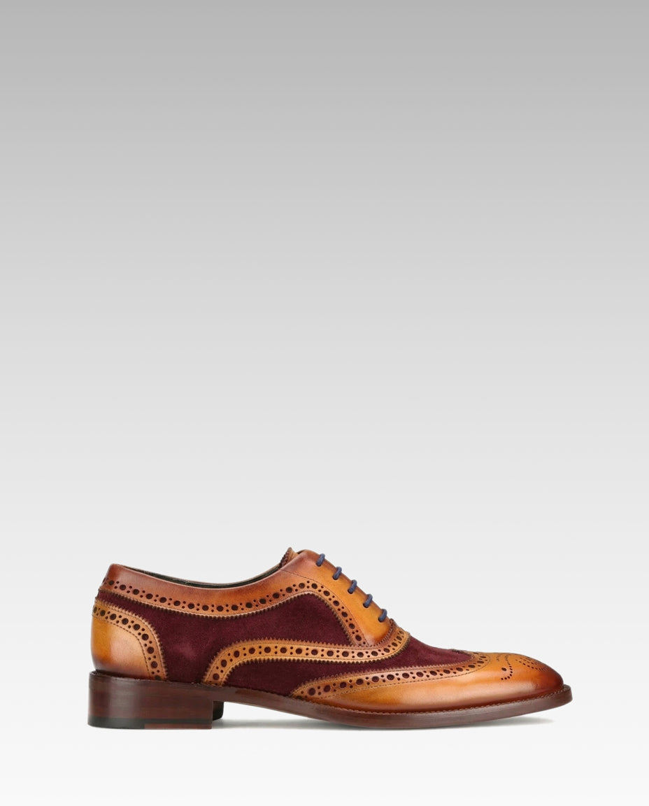 TanRed Wingtip London Brogues