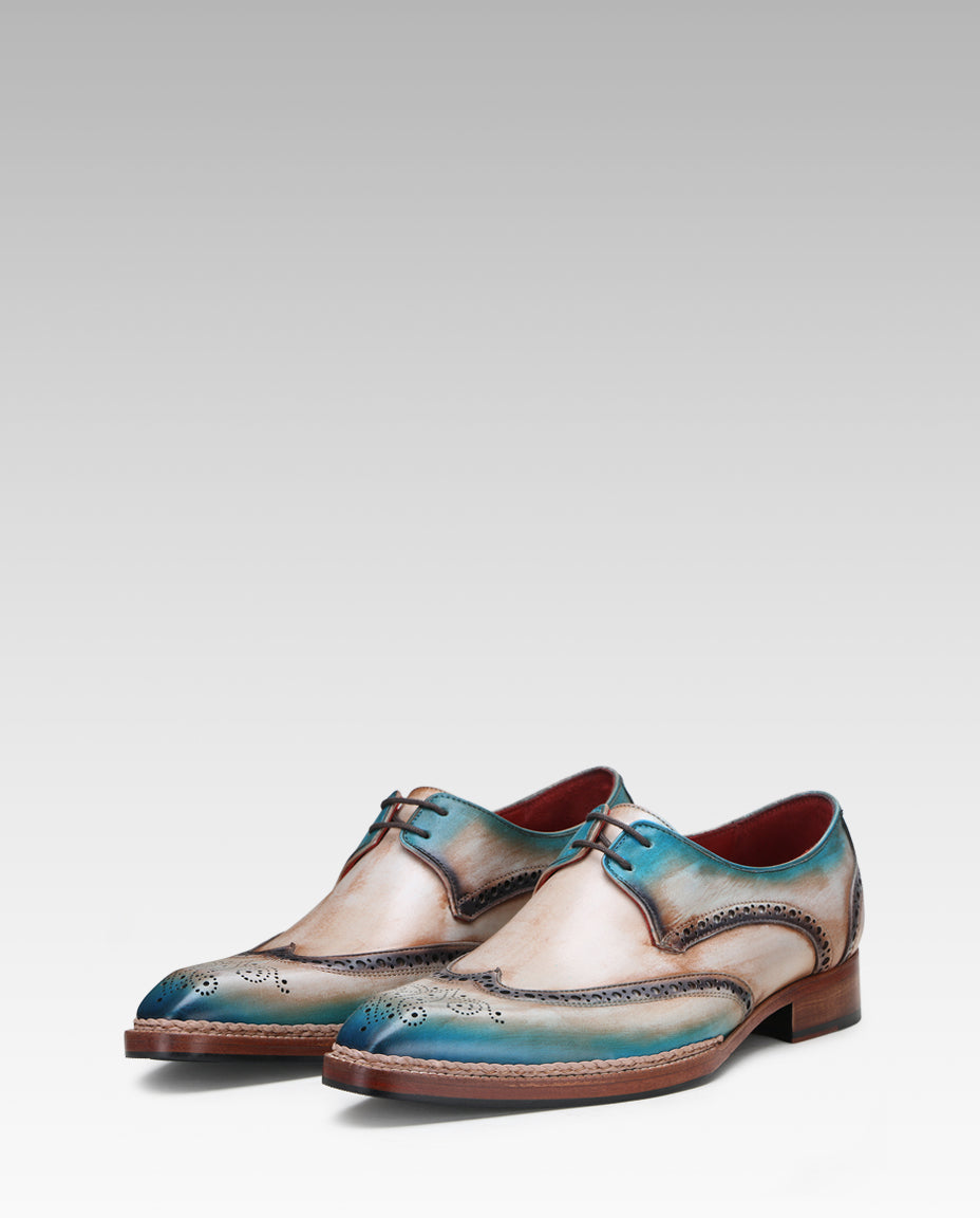 Escaro Royale Handmade Premium Derby Shoes (Gilardo, Grey)