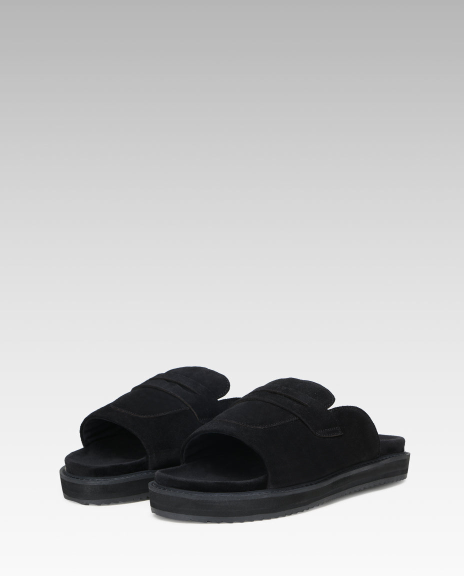 Milano Penny Sliders in Black