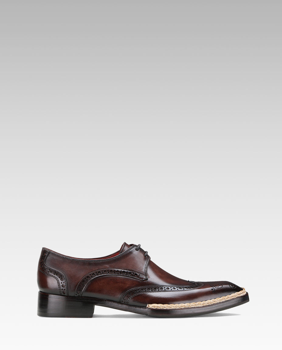 Escaro Royale Handmade Premium Derby Shoes (Gilardo, Brown)