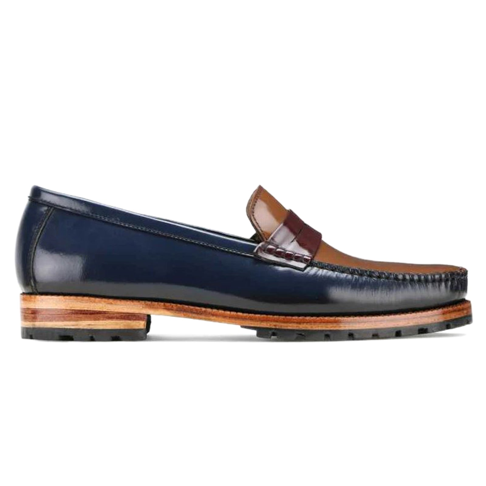 Malard Triple Color Penny Loafers