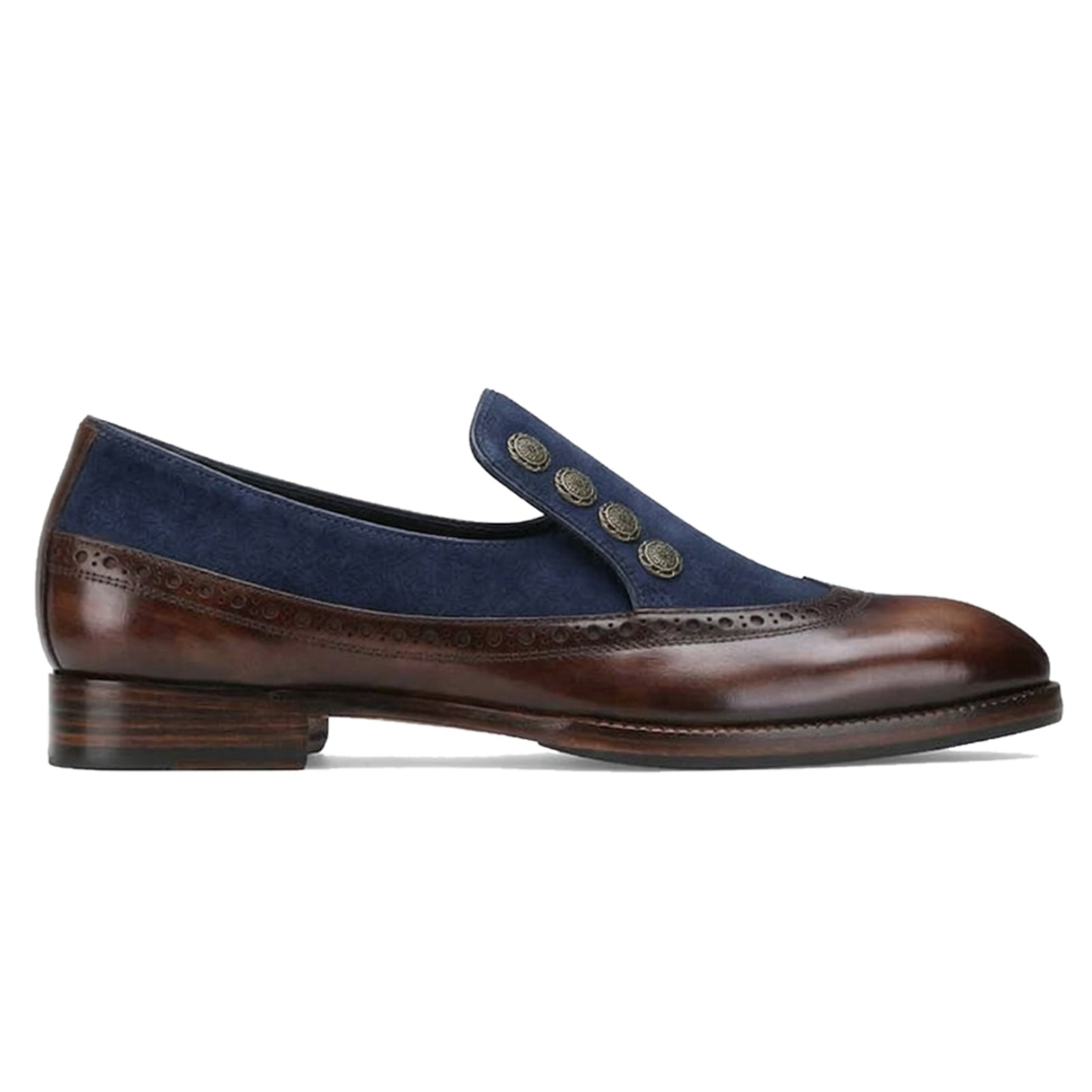 Nimbus Slipons in Brown-Blue