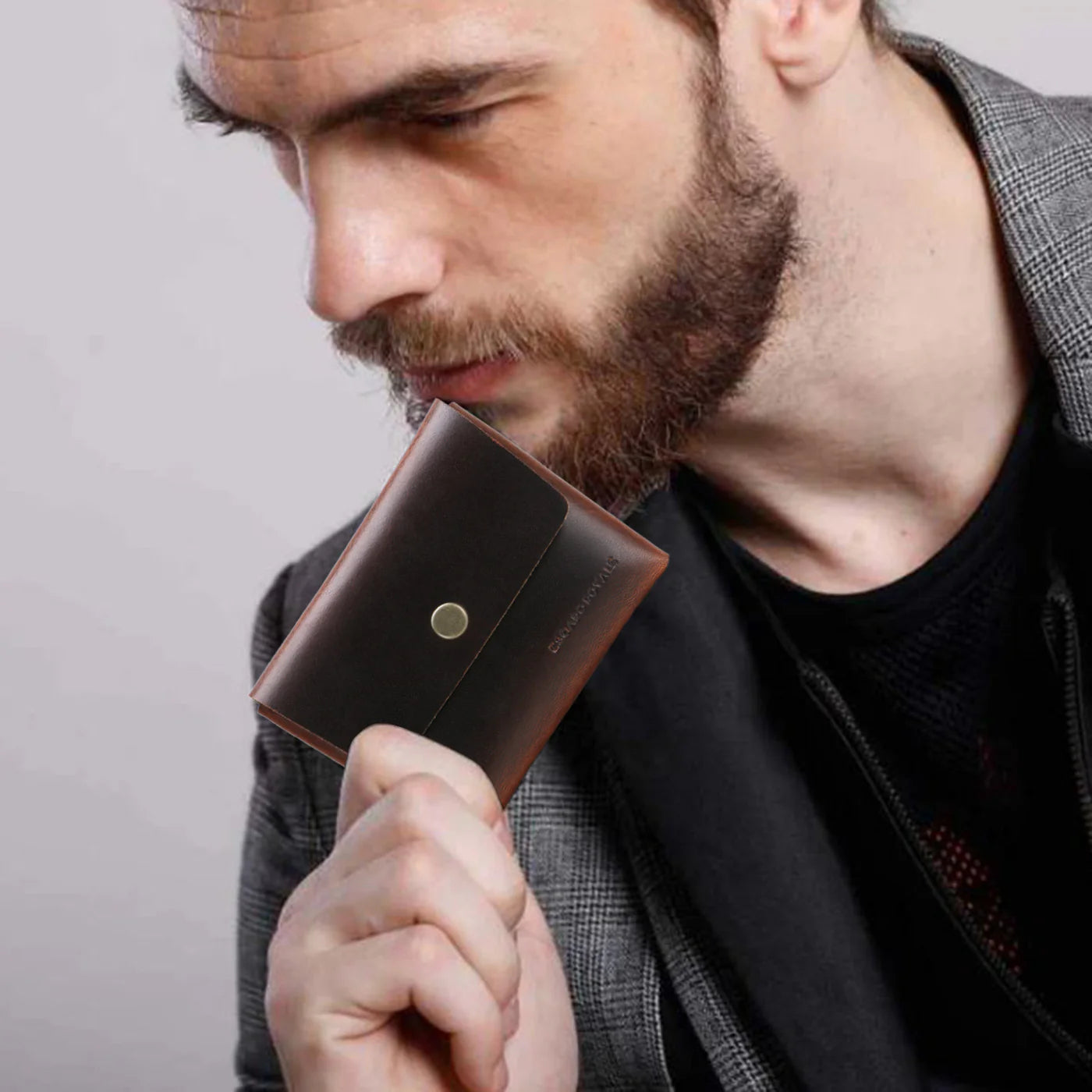 LUCIFER Men's Luxury Leather Card Holder