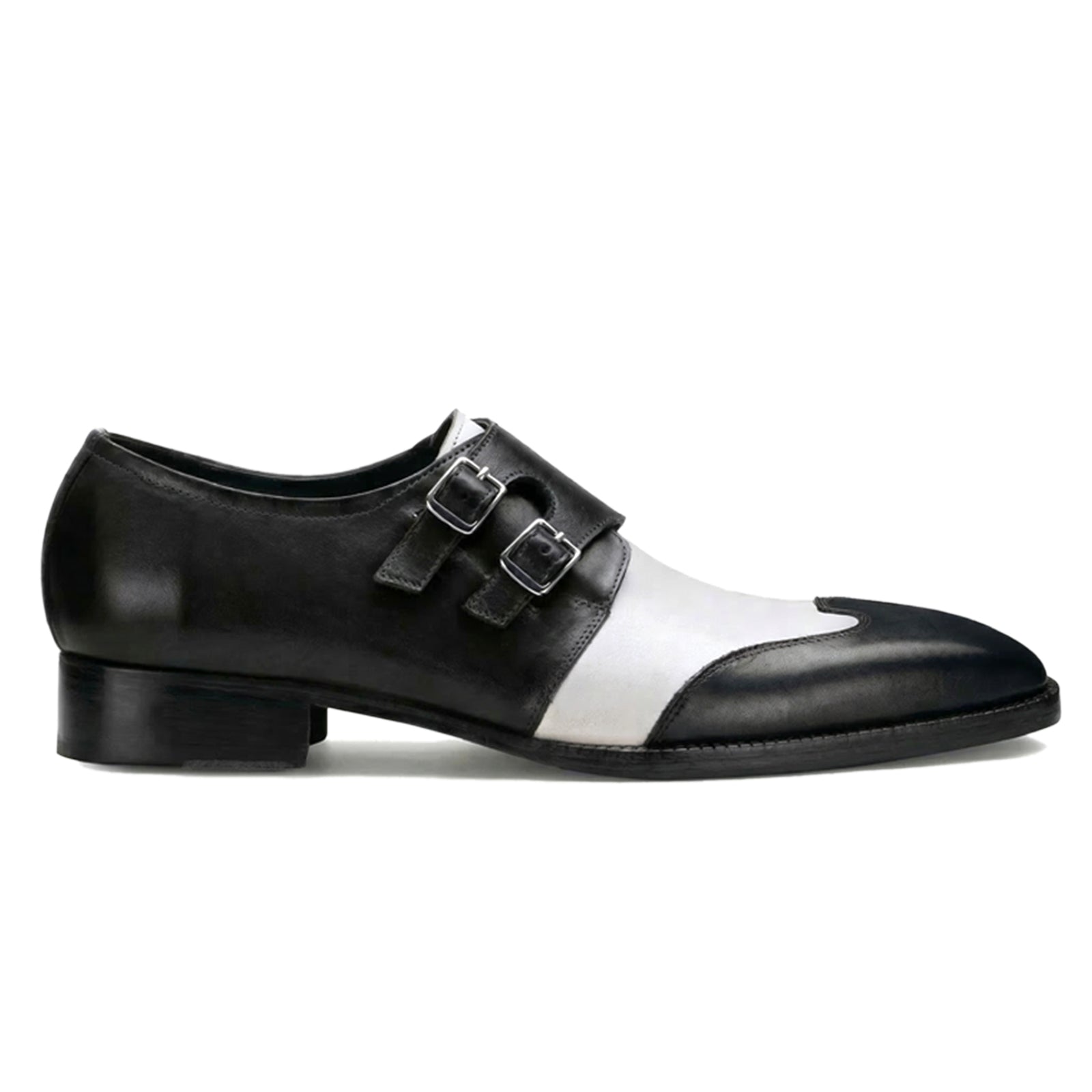 Modevo Designer Double Monk in Black and White