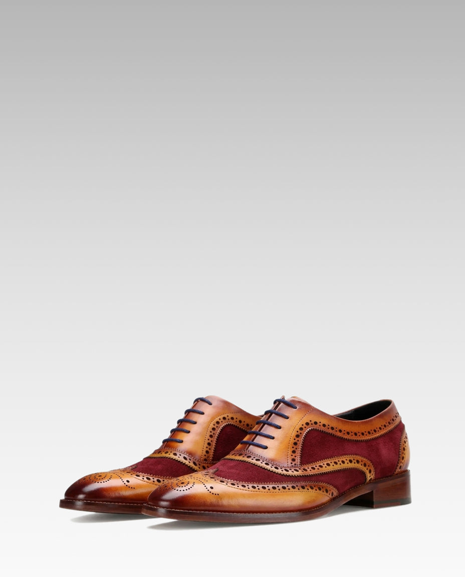 TanRed Wingtip London Brogues