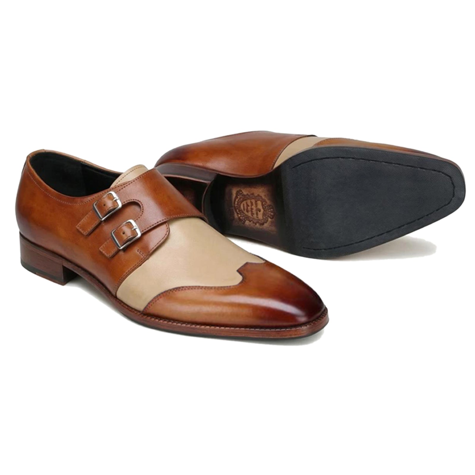 Escaro Royale Modevo Designer Double Monk in Tan