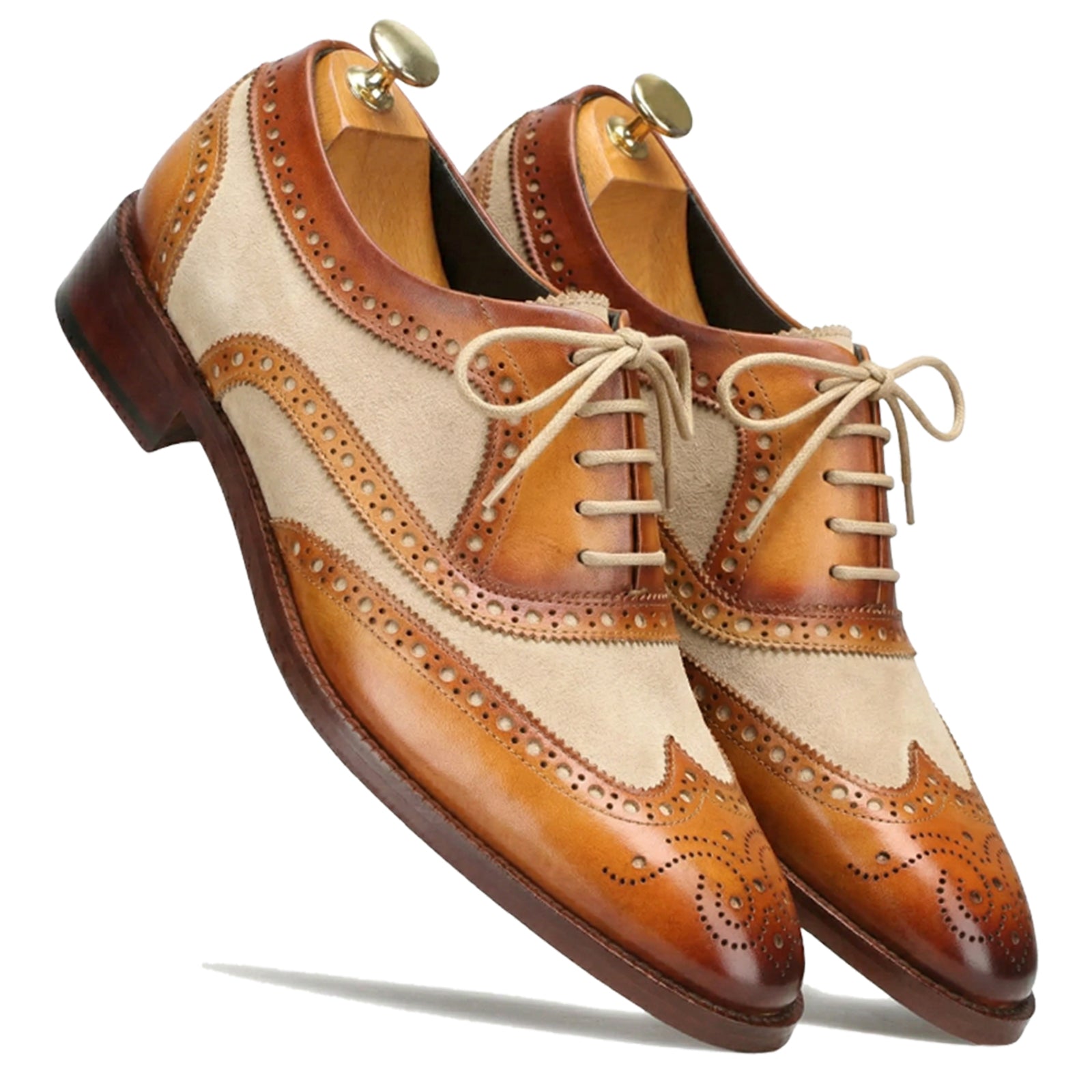 TanBeige Wingtip London Brogues