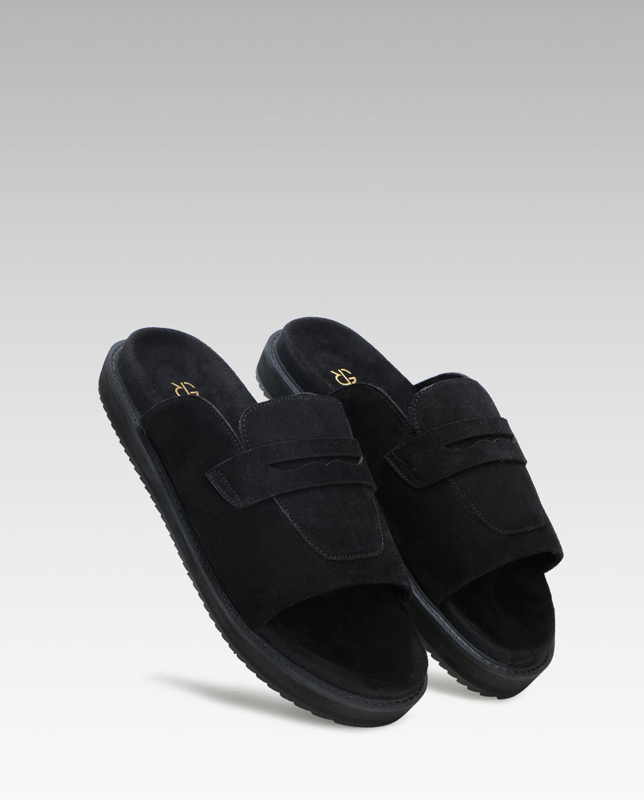 Milano Penny Sliders in Black
