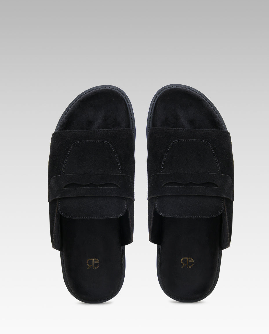 Milano Penny Sliders in Black