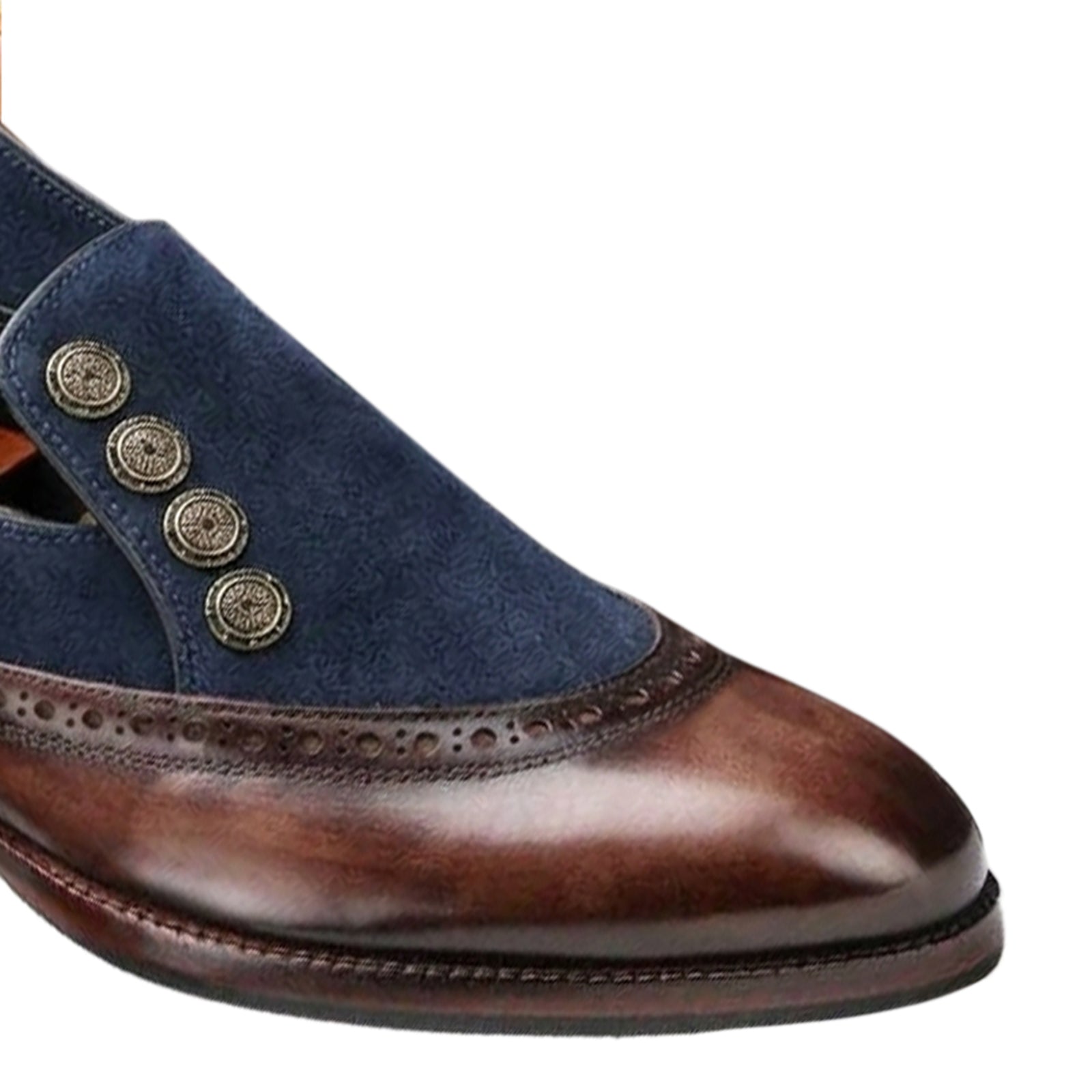 Nimbus Slipons in Brown-Blue