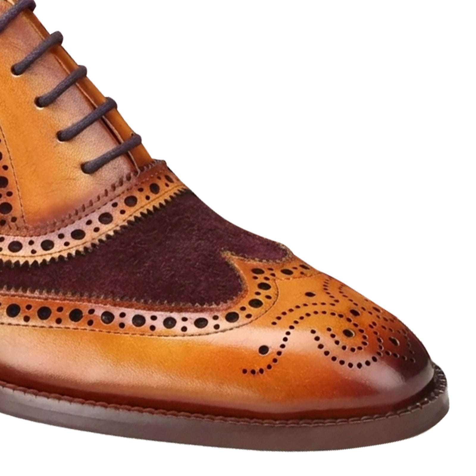 TanRed Wingtip London Brogues