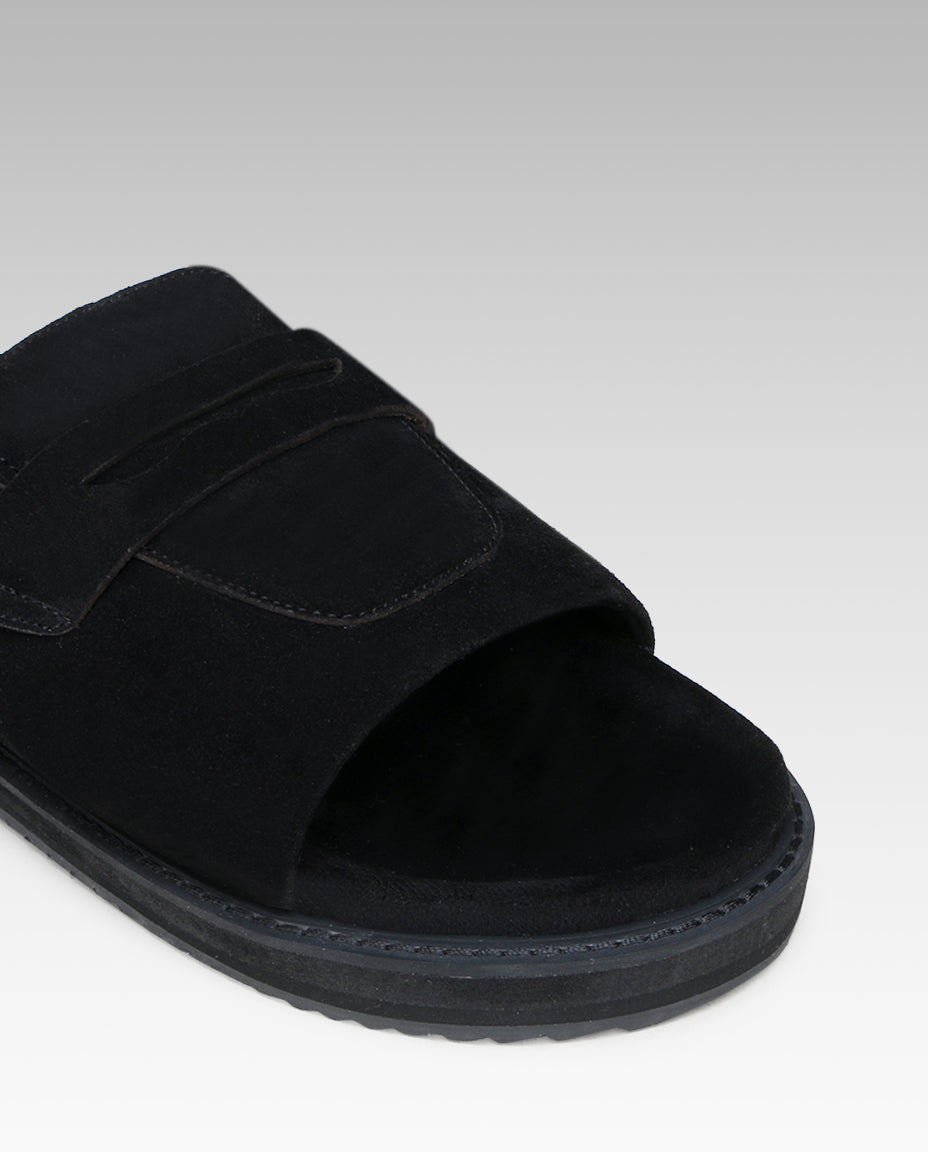 Milano Penny Sliders in Black
