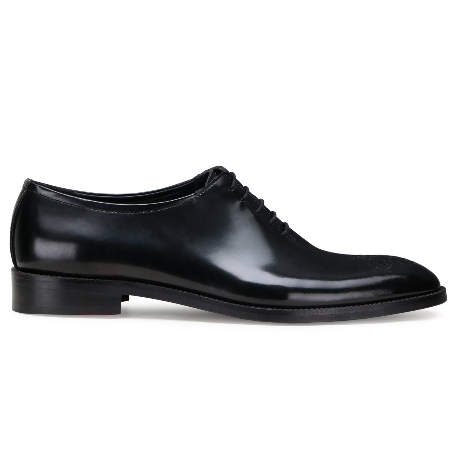 Black Medallion Wholecut Oxfords