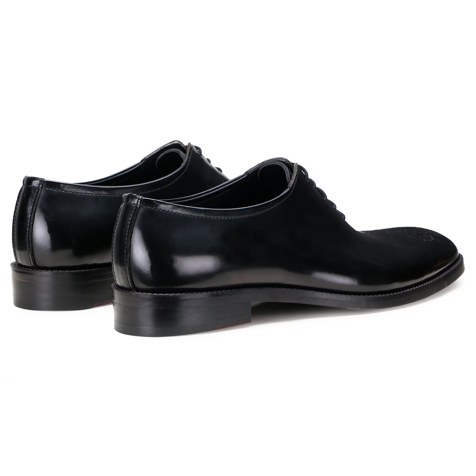 Black Medallion Wholecut Oxfords