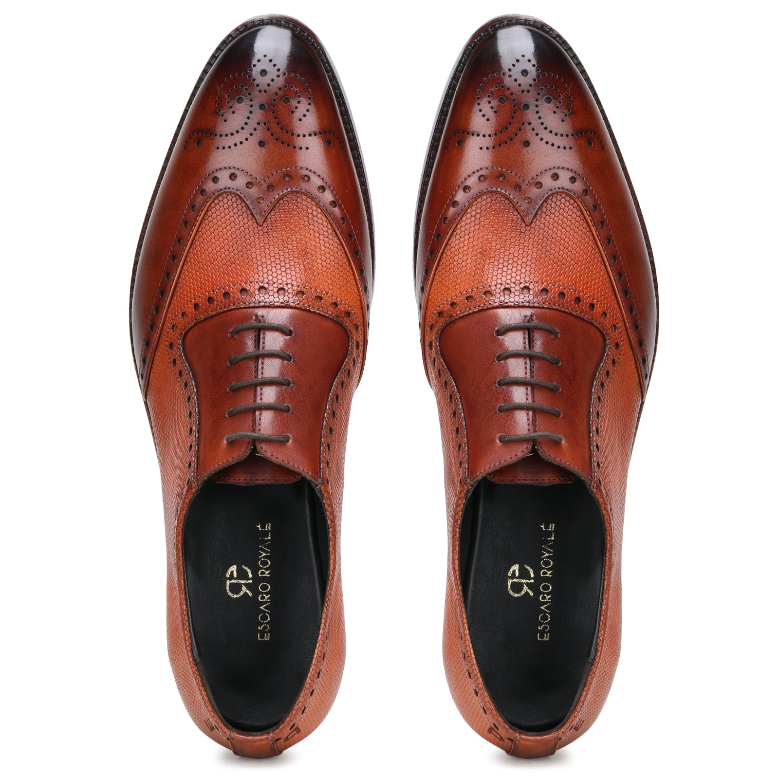 Montford Wingtip Oxfords Shoes in Brown-Tan