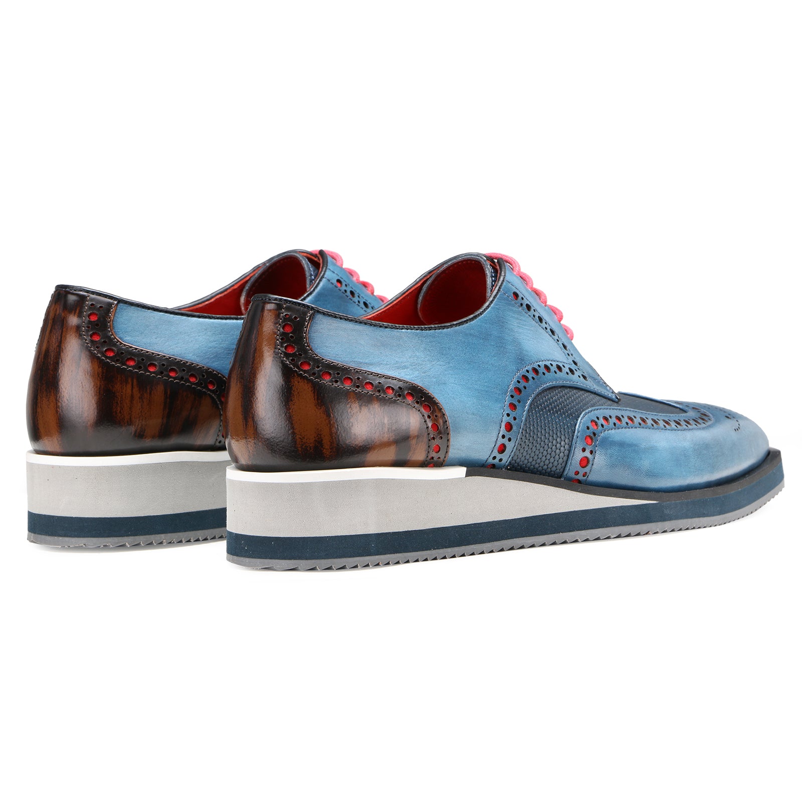 Saxton Wingtip Brogues - Blue Airflexlite