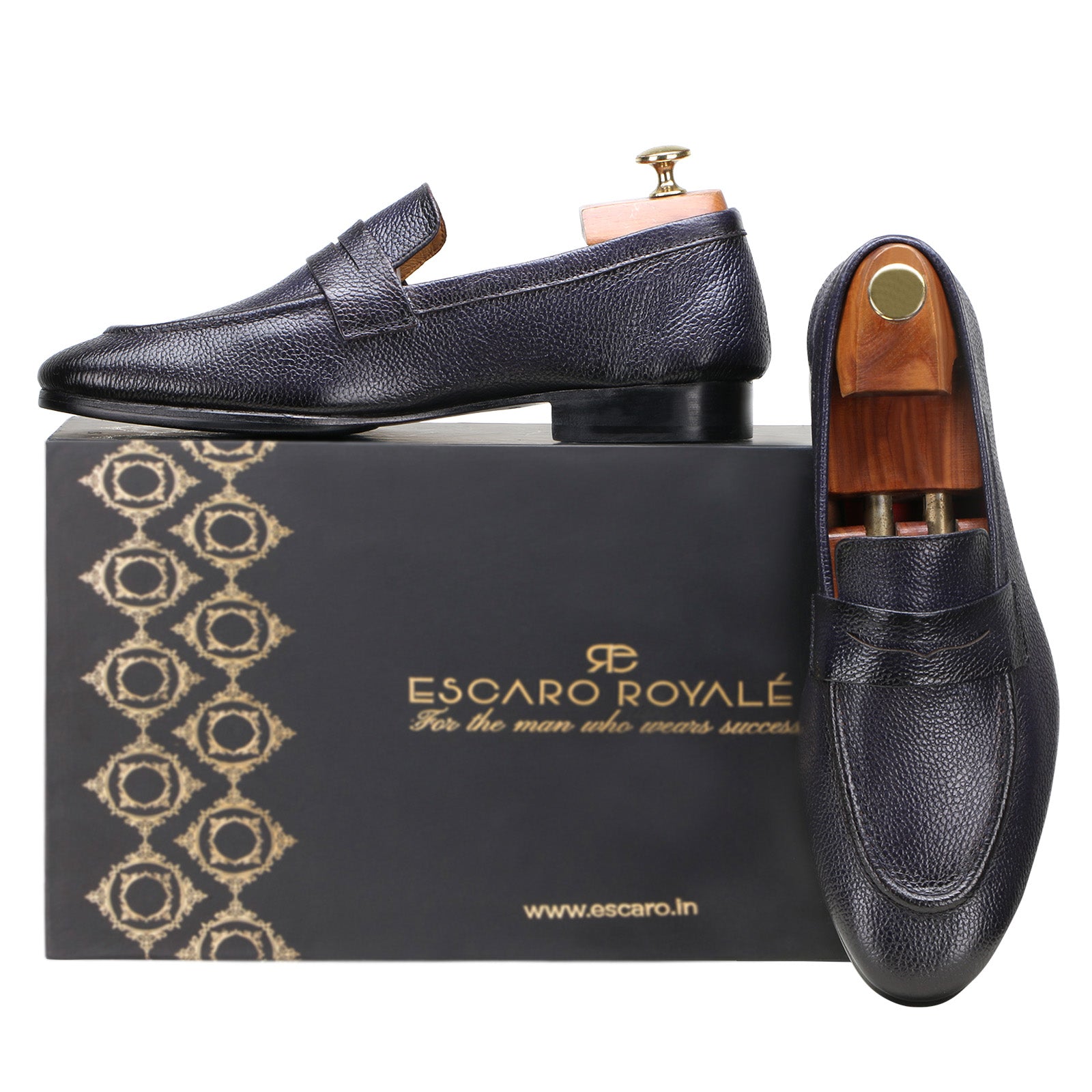 Escaro Royale Oliver Unlinned Loafer In Blue