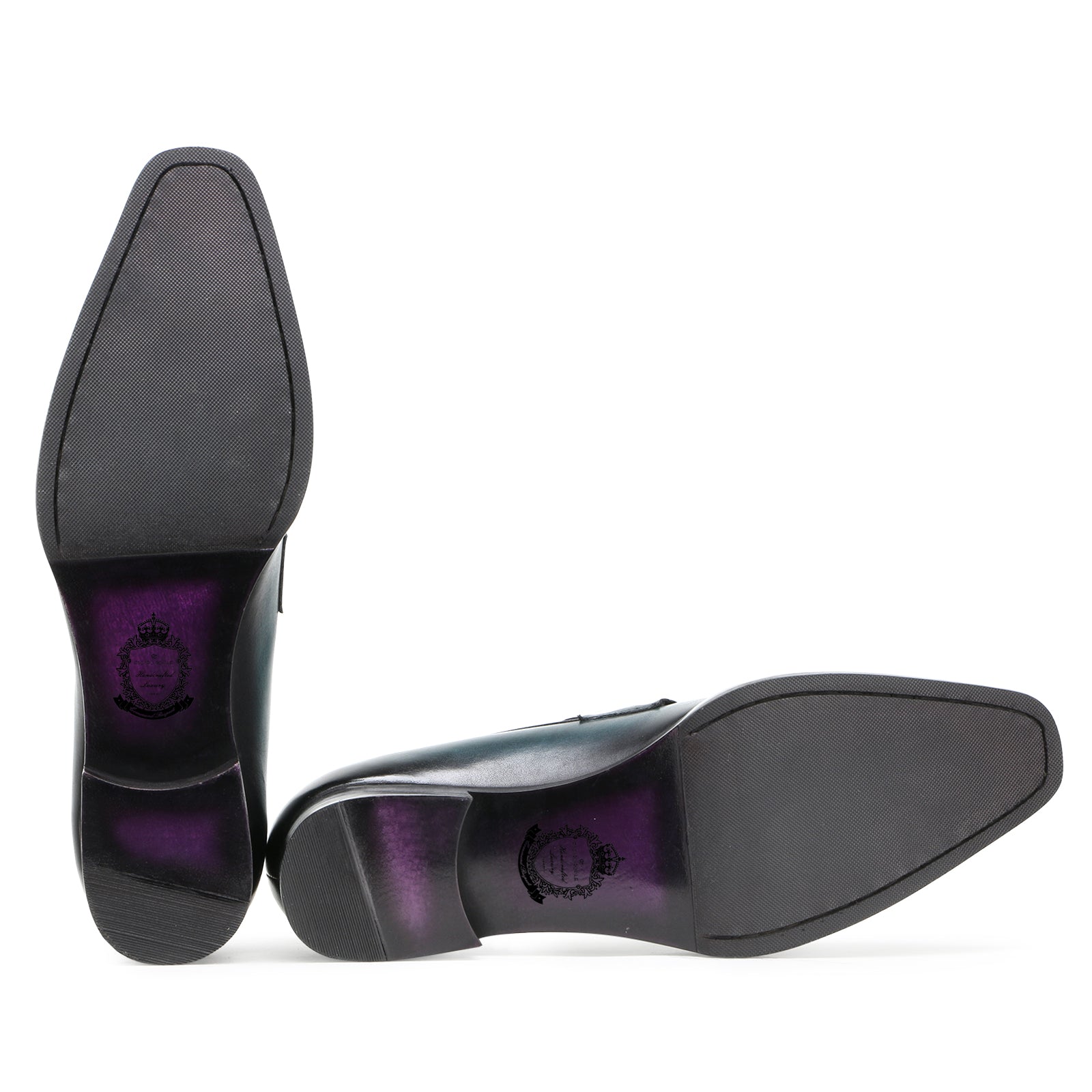 Vanetia Ombre Horsebit Loafers In Teal Blue