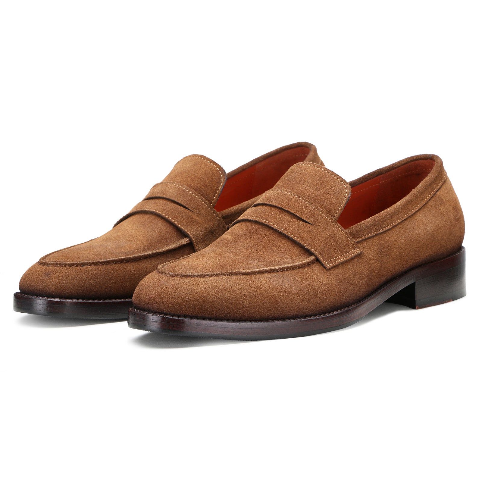 Escaro Royale Stravon Suede Loafers in Brown